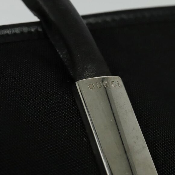 GUCCI Tote Bag Canvas Black Silver 002 2123 0456 Auth - Picture 12 of 16